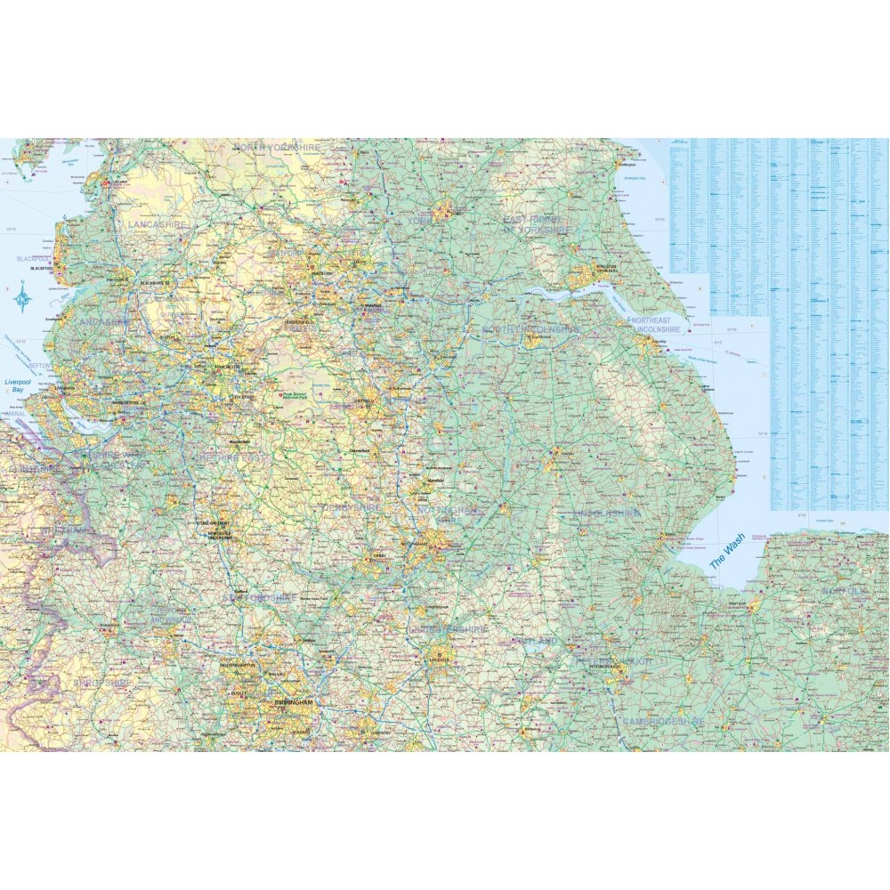Järnvägskarta England Sydöstra och Midlands ITM